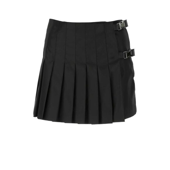 Prada Women Black Nylon Mini Skirt